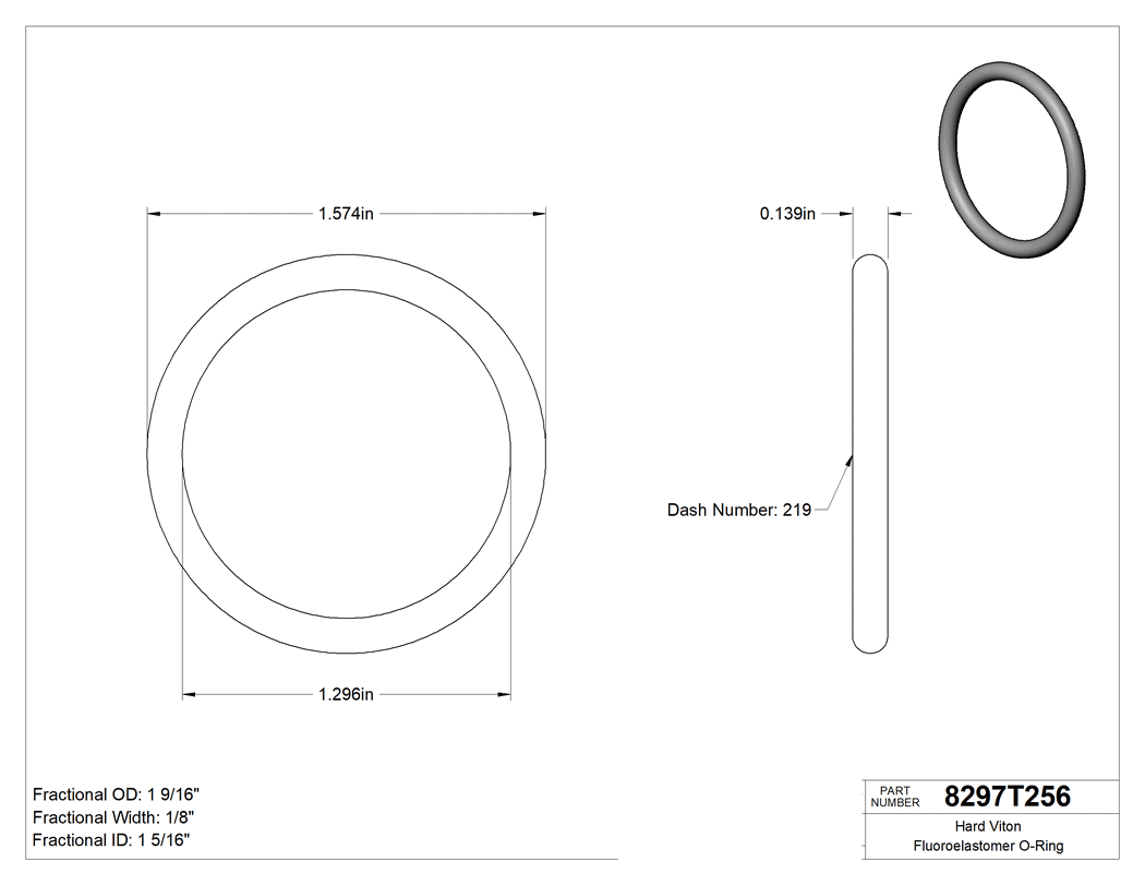 Technical drawing - 8297T256